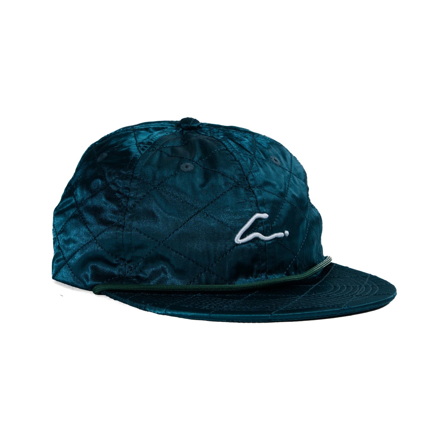 Classic C 6 Panel Satin Green Cap
