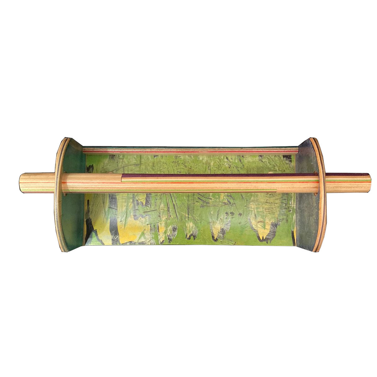 Kitchen Paper Towel Holder Made from Recycled Skateboards