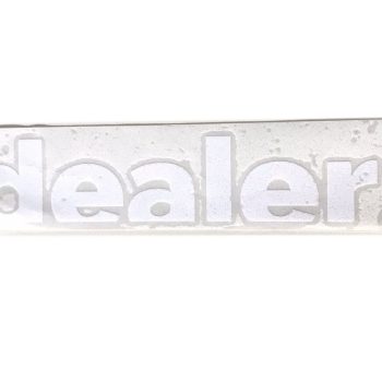 White Dealer Sticker 30cm