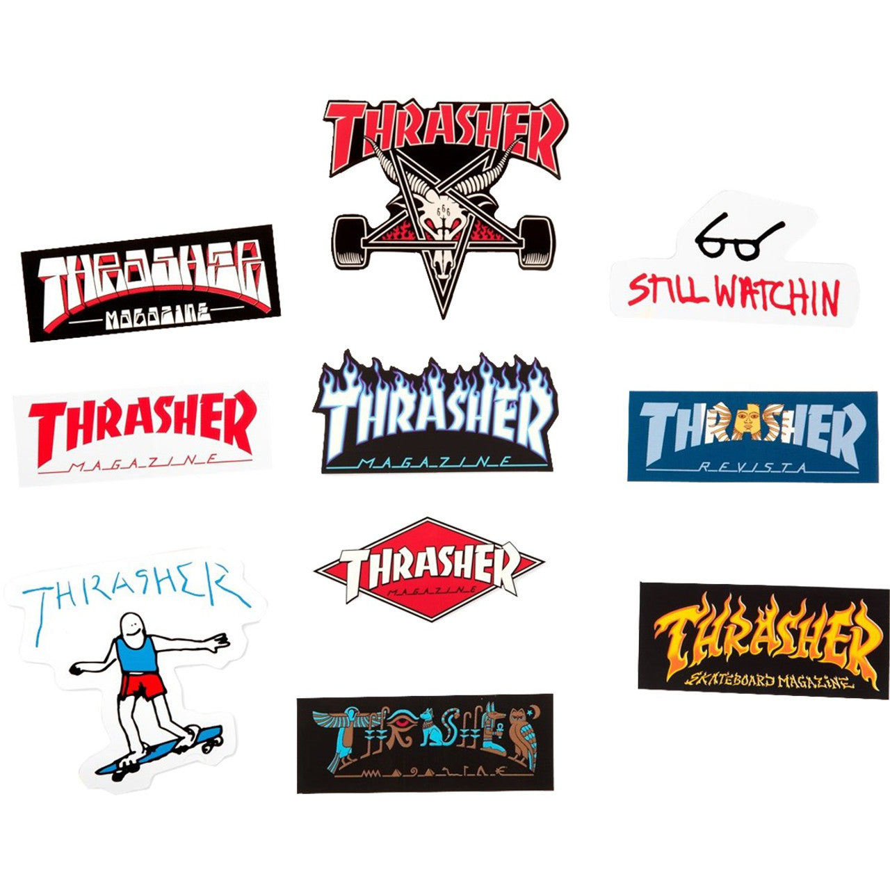 Pack of 10 Thrasher Stickers