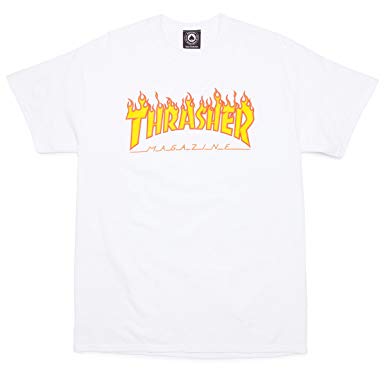 Playera Thrasher Flame Blanco