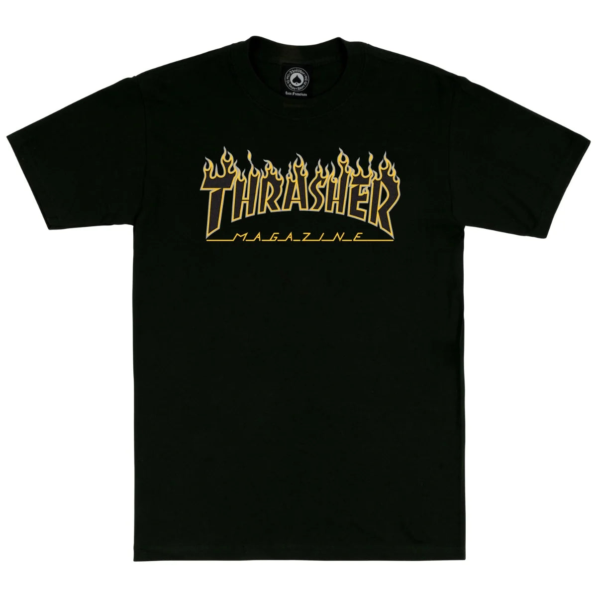 Playera Thrasher Flame Yllw/Blck